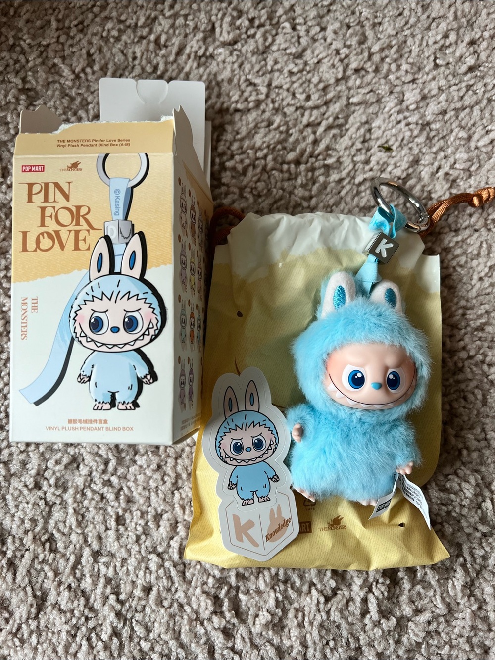 Pop Mart Pin for Love Knowledge Keychain Plush - NWT